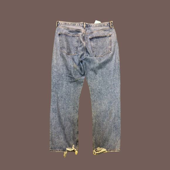 Agolde 90s Jeans | Blue Distressed Organic Cotton | Size 32 | Vintage - Picture 3 of 4
